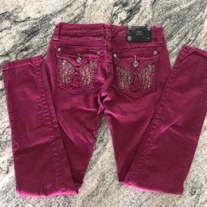 Miss Me Maroon Jeans